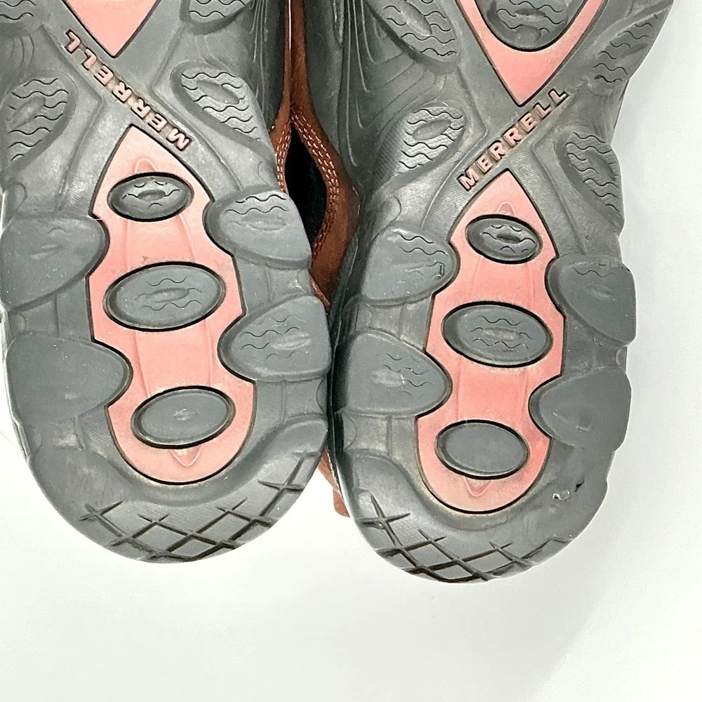 Merrell Mens Size 13 Brown Nubuck Waterproof Primaloft Slip On Coldpack 3 Mocs